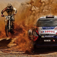 Motocross and Rally Panoramic wallpaper