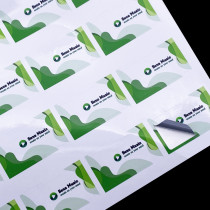 Stickers cut into sheets