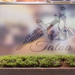 Tattoo artist Privacy Window film