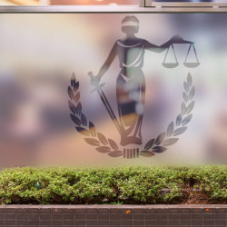 Justice Logo Privacy Window film