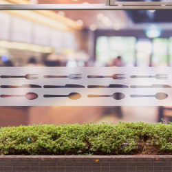 Restaurant cutlery Privacy Window film
