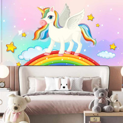 Rainbow Unicorns Panoramic wallpaper