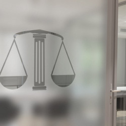 Lawyer Justice Logo Privacy Window film