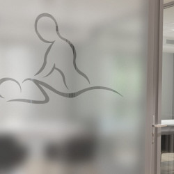 Massage Logo 2 Privacy Window film
