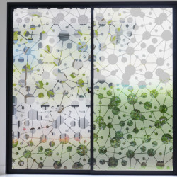 Pattern Connection Lines Privacy Window film