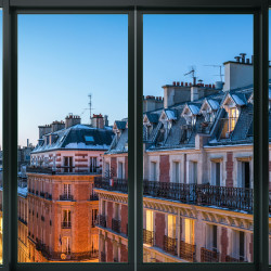 Eye catcher Window Paris Panoramic Wallpaper