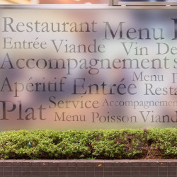 Sticker Lettrage Restaurant Dépoli