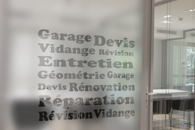 Sticker Lettrage Garage Dépoli