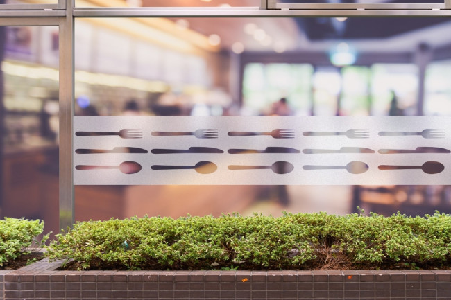 Restaurant cutlery Privacy Window film
