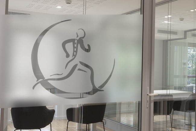 Kinesitherapy Logo Privacy Window film