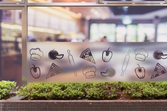 Pizzeria Privacy Window film