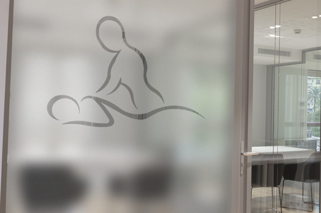 Massage Logo 2 Privacy Window film