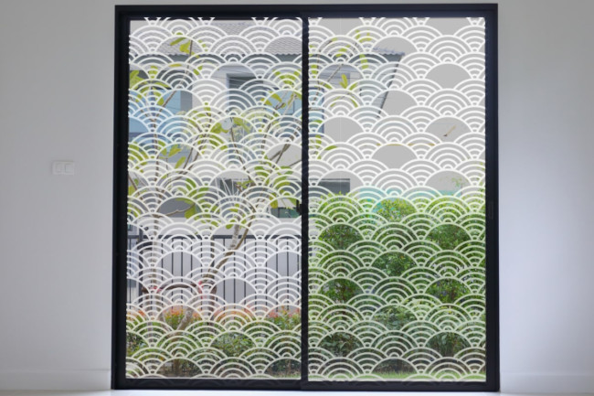 Japanese Wave Pattern 3 Privacy Window film