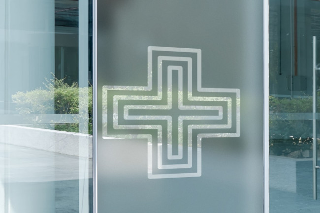 Cross Pharmacy 2 Privacy Window film